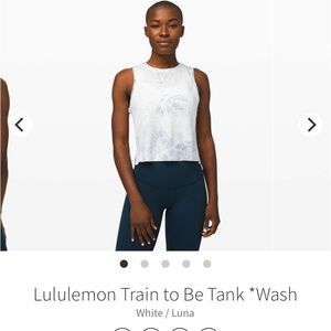 Lululemon train to be tank chalk wash